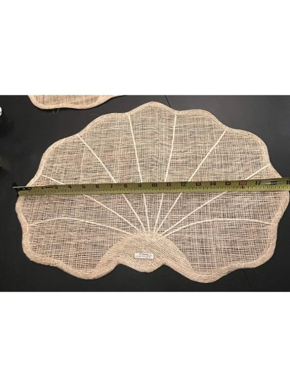 Vintage Woven Fan Shell Place Mats Set of 6 Handmade Philippines